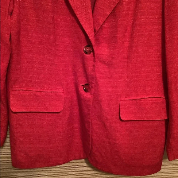 VINTAGE~SAG HARBOR~RED BLAZER~SIZE 14 - Picture 4 of 5